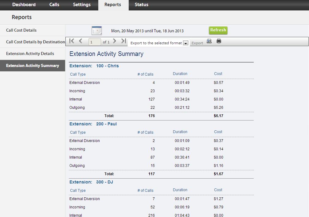 PBX Service - Queue Status Member Portal Screenshots Australia